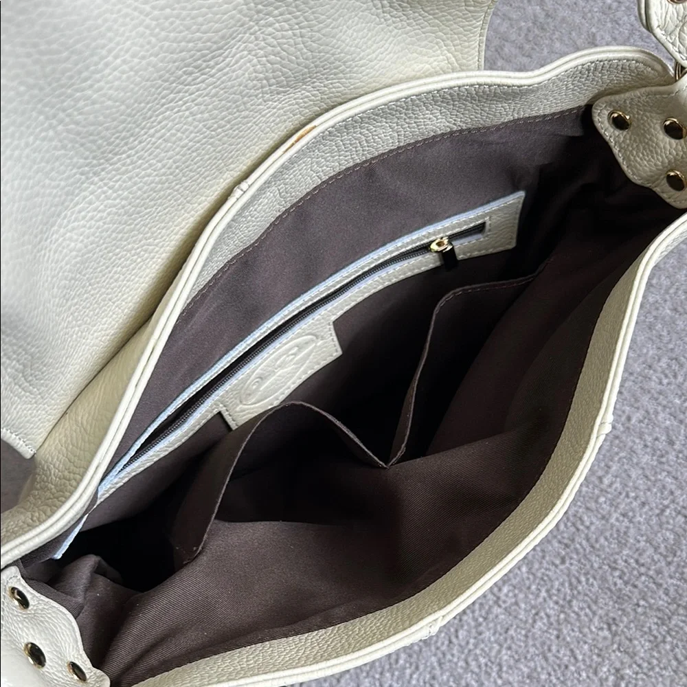 •ONNA EHRLICH• Cream Colored Shoulder Bag - Picture 5 of 12